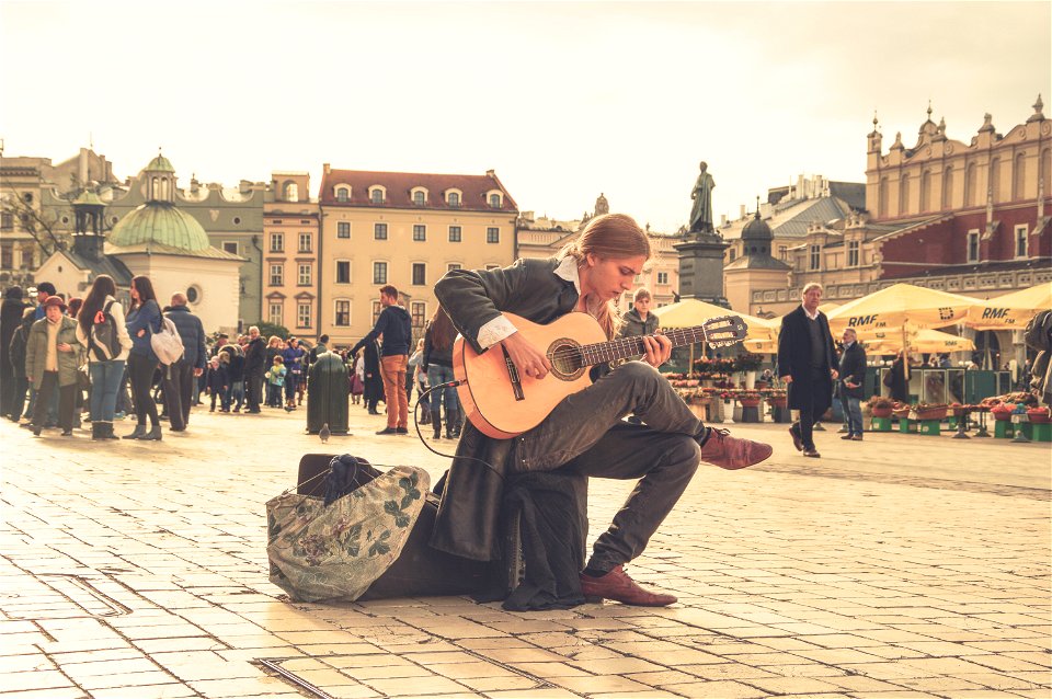 Man Playing Acoustic Guitar photo