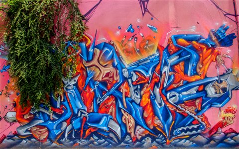 Grafitti Jam Downtown - Amalgame de personnages photo