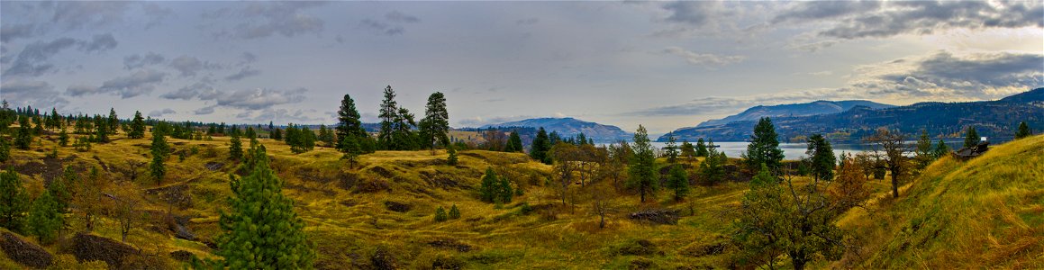 Columbia River Gorge from Catherine Creek Universal Access Trail Panoramic-Columbia River Gorge