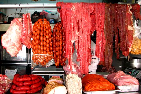 Oaxaca meat market photo