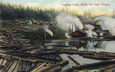 Logging Camp at Bridal Veil Falls photo