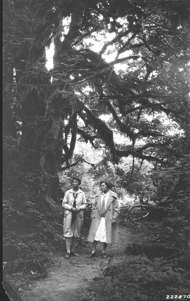 116- On the upper Quinault River trail. 1927 photo
