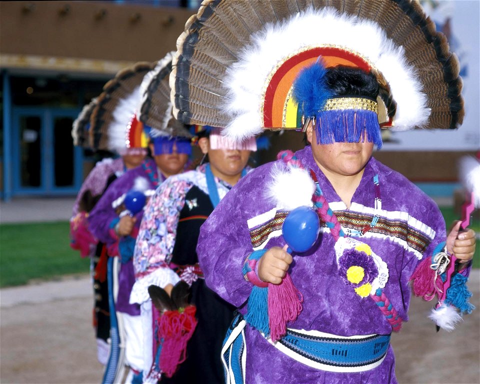 Tribal Dancers perform during the Southwest Strategy Tribal Relations Dinner At the Indian Pueblo Cutural Center in Albuquerque, New Mexico