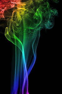 Multicolor smoke swirl