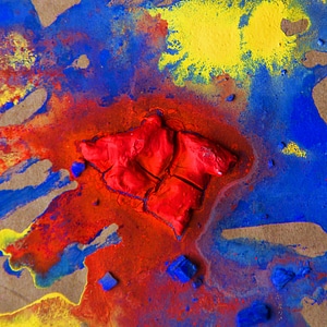 Abstract painted canvas