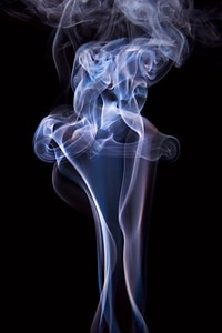 Blue swirly smoke photo