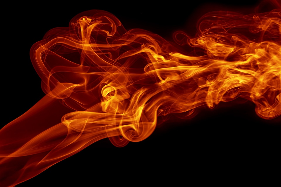 Orange Smoke Background