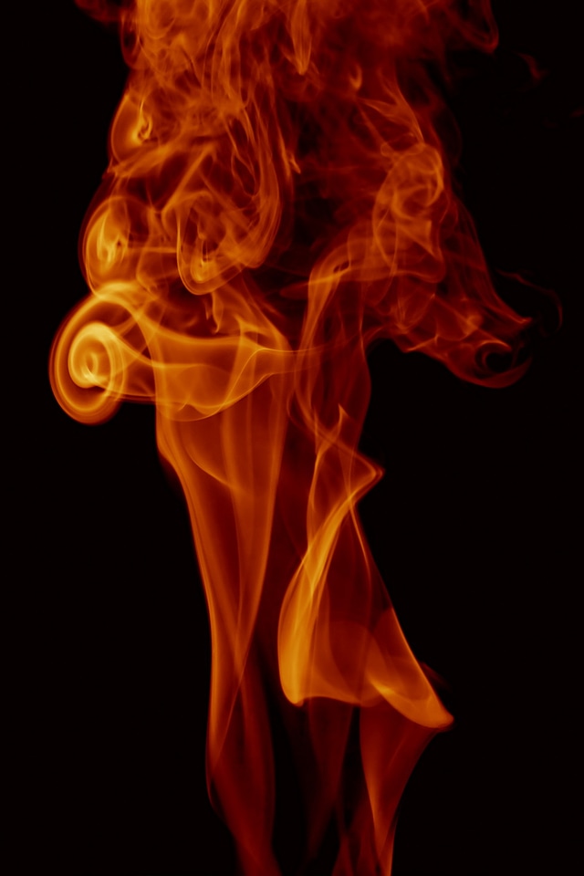 Red smoke with swirls