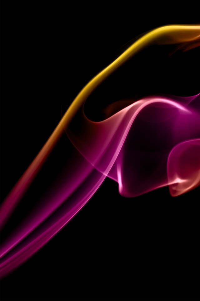 Smooth yellow and purple smoke
