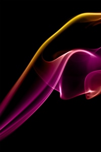 Smooth yellow and purple smoke photo