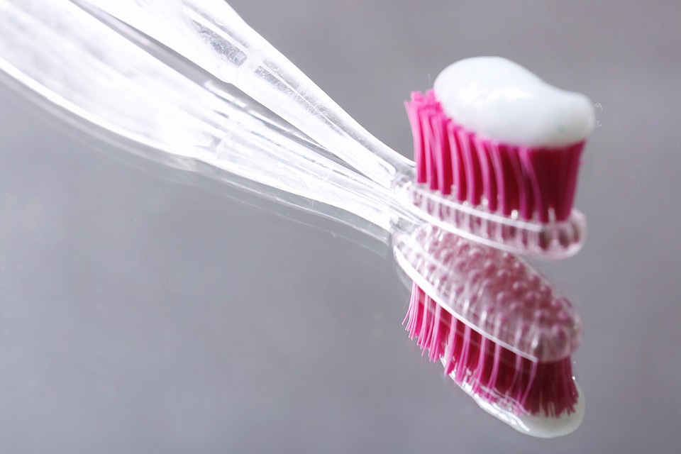 toothbrush with toothpaste