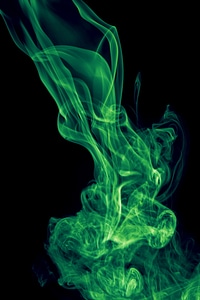 Green swirly smoke photo
