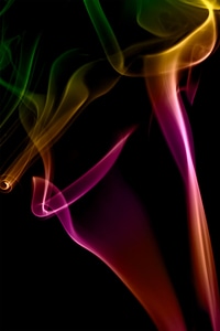 Abstract smooth smoke swirl photo