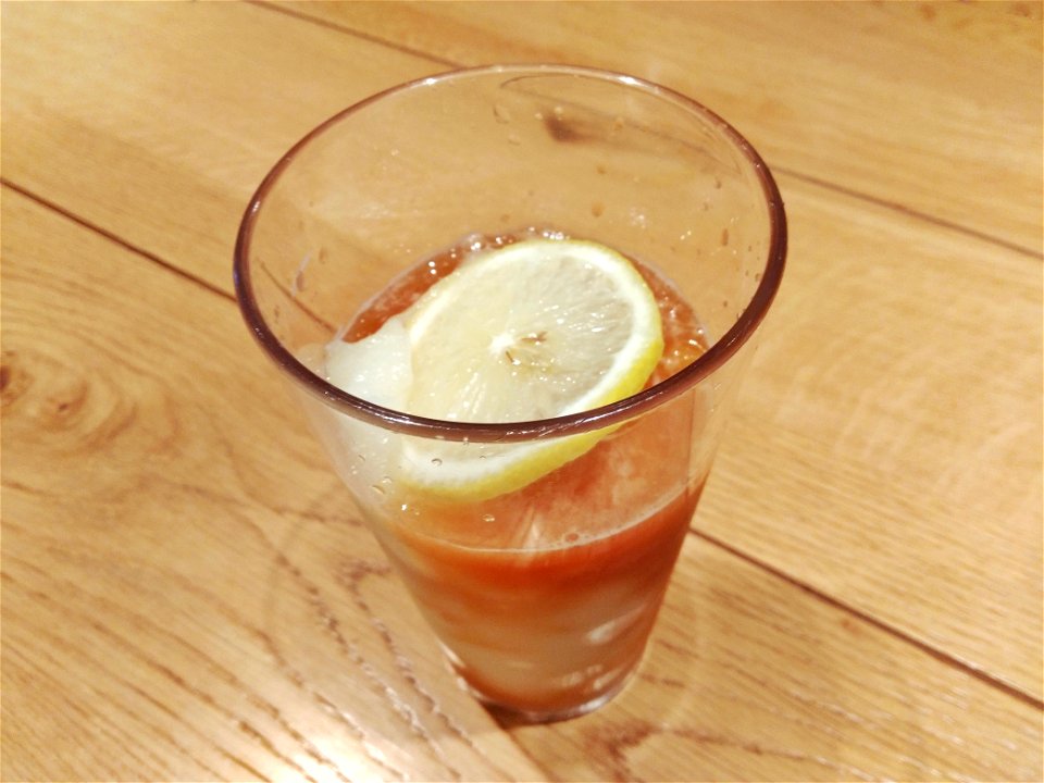 Yuja black tea frappé