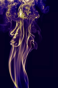 Purple abstract smoke swirls photo