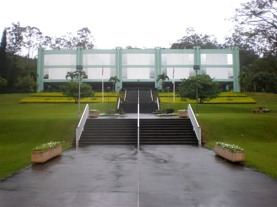 Main building, Hawaii Loa College (now Hawaii Loa campus of Hawaii Pacific University), 45-045 Kamehameha Highway Kaneohe, Hawaii photo