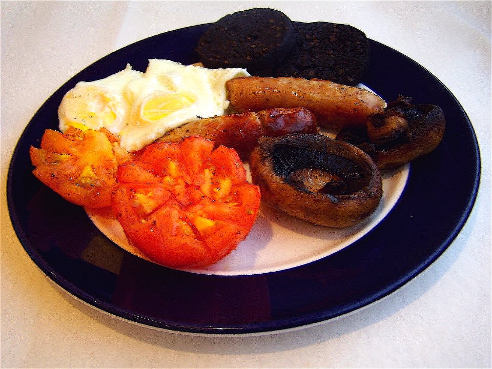 The famous GNER Great British Breakfast as served aboard the Restaurant Carriage. photo