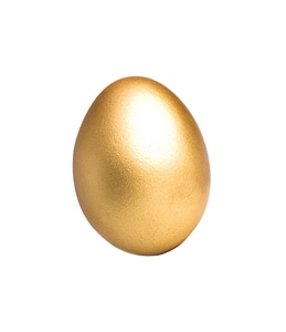 Golden colored egg