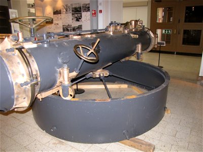 456 mm (18.0 in) torpedo tube of the Finnish torpedo boat S2. The torpedo tube belonged originally to the Russian torpedo boat Bditelnyj, which struck a mine and sank on 27th of November 191