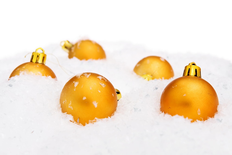 Golden Christmas Balls