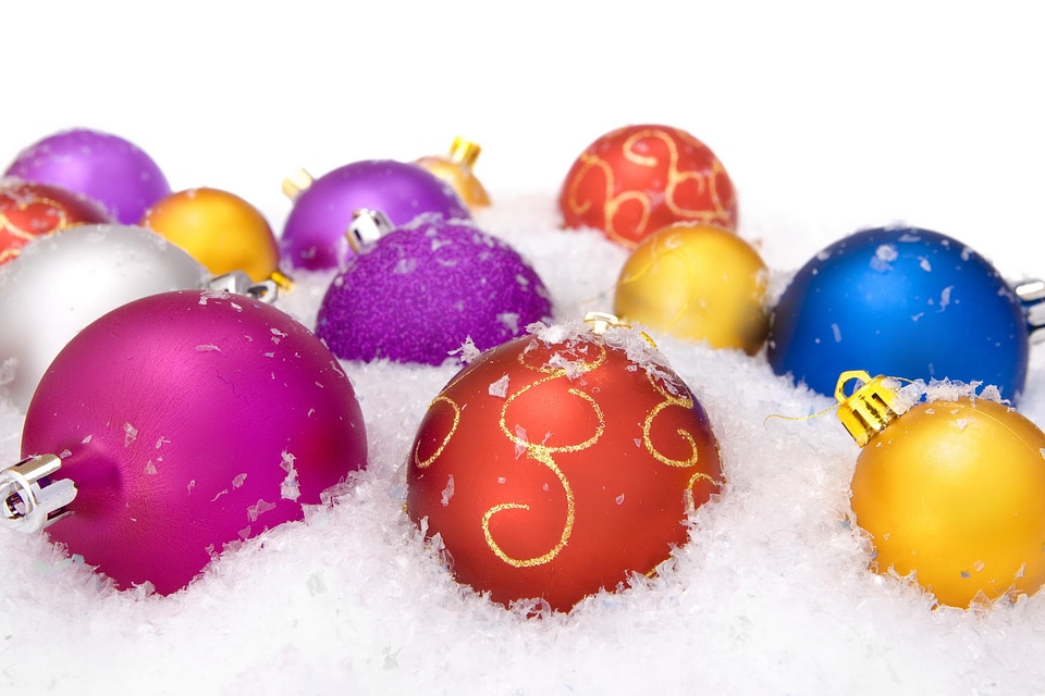 Colored Christmas Balls