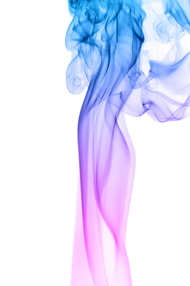 Blue and pink smoke