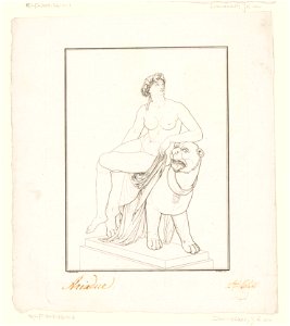 IdentificatieTitel(s): Ariadne zittend op een panter; zijaanzicht, Aanzichten van het beeld van Heinrich von Dannecker van Ariadne op de panter (serietitel) Objecttype: prent Objectnummer: RP-P-2013-2