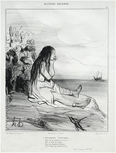 published in le Charivari (no 4 du septembre 1842): Ancient History, plate 24: The Abandonment of Ariadne photo