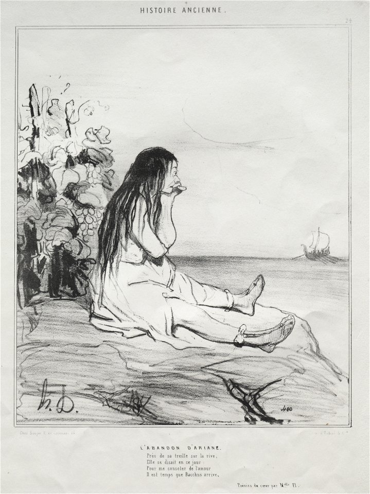 published in le Charivari (no du 4 Septembre 1842): Ancient History, plate 24: The Abandonment of Ariadne photo