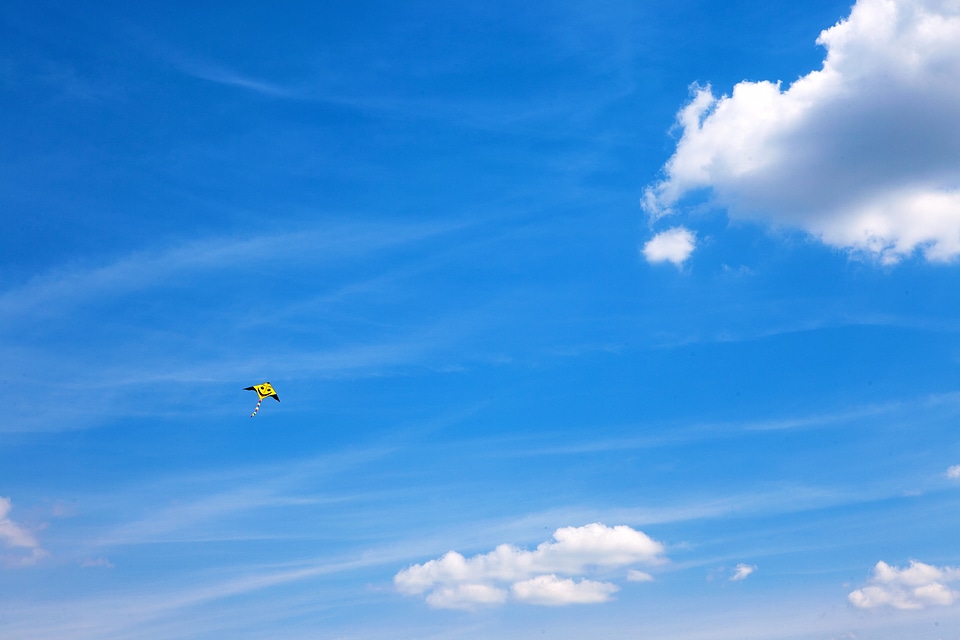 kite flying in the sky photo