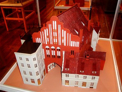 Semlower Tor Stralsund Hafenseite Modell im Dielenhaus Mühlenstrasse 3