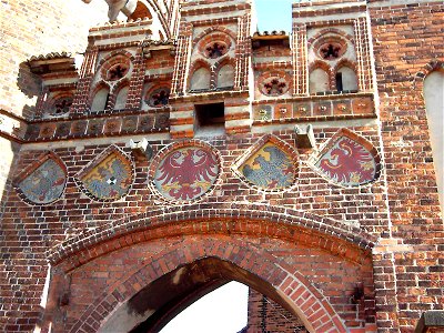 Coat of arms at City gate in Tangermünde