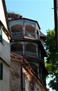 Tübingen, Am Lustnauer Tor 1, Rückseitige Holzveranda photo