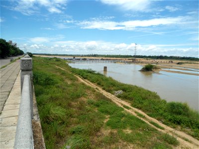 Nandu River viewed from Dingcheng, Ding'an, Ding'an County, Hainan, China.