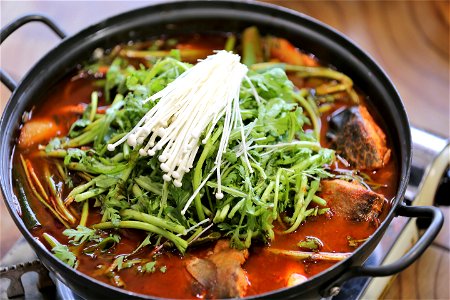 Ssogari-maeun-tang (spicy mandarin fish stew) photo