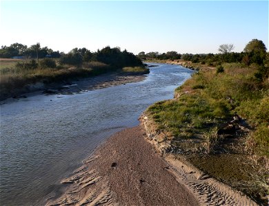 Calamus River in Garfield County, Nebraska: looking upstream from Nebraska Highway 96 crossing. photo