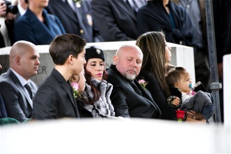 Mourners attend the graveside service for Maureen Fitzsimons Blair, also known as Maureen O’Hara, in Section 2 of Arlington National Cemetery, Nov. 9, 2015. She is being buried with her husband U.S. A photo