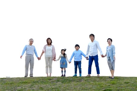 Family Holding Hands photo