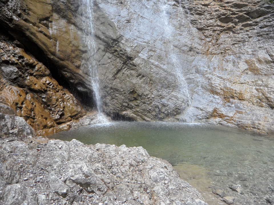 Water basin flow mountains