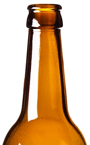 Brown glass bottle neck