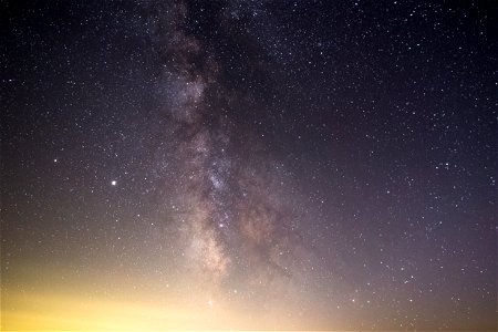 Milky Way Stars and Light Pollution photo