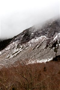 Winter Mountain in Fog photo