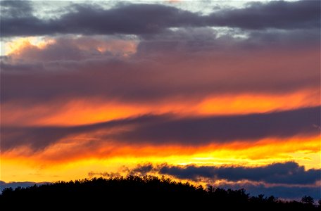 Fiery Sunset Clouds