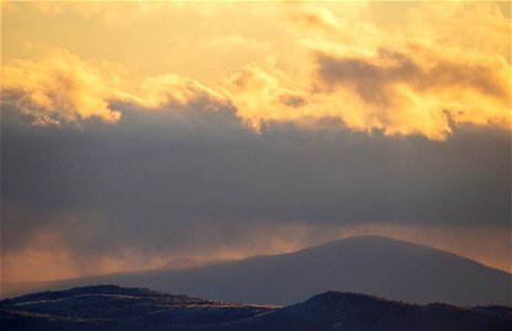 Winter Clouds at Sunset photo