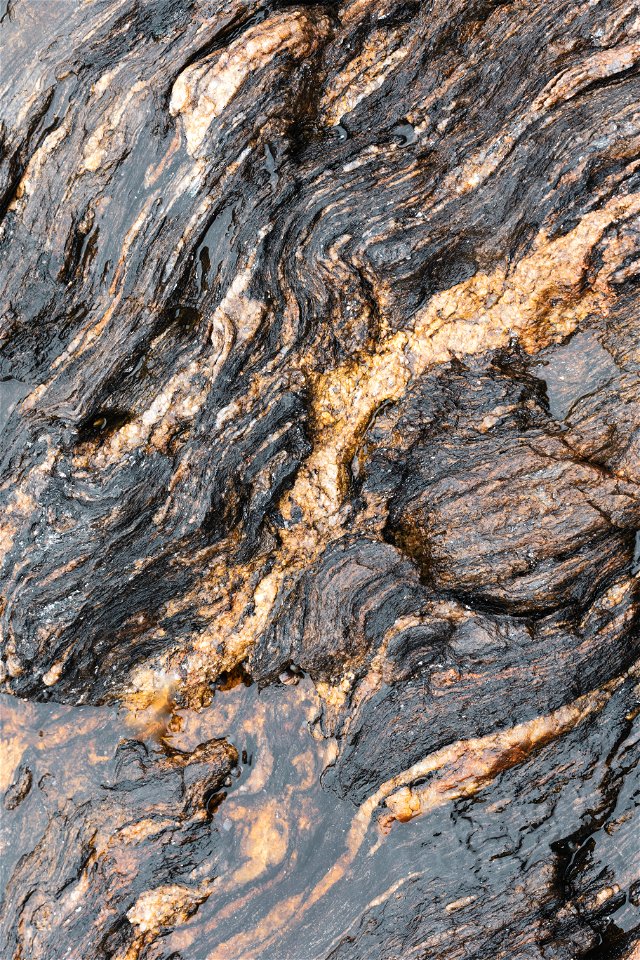 Warm Wavy Rock Texture photo