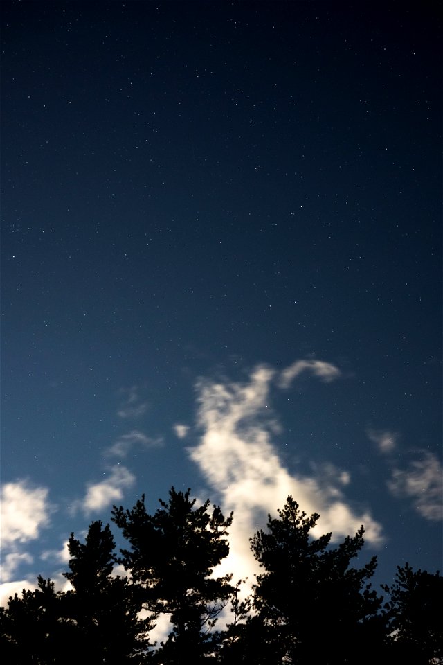 Moonlit Clouds With Stars photo