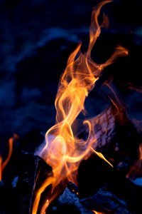 Dancing Campfire Flame
