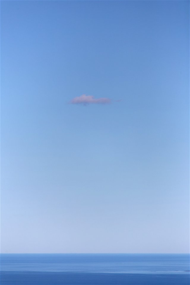 Single Cloud in Blue Sky