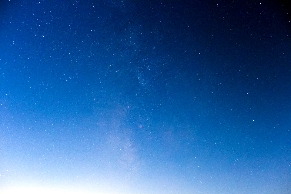 Luminous Blue Night Sky photo