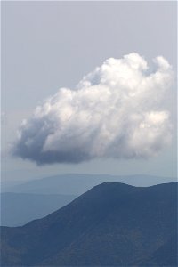 Cloud Hanging Over a Mountain photo